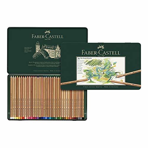 Product Faber-Castell 112136 - Estuche de metal con 36 ecolápices Pitt pastel