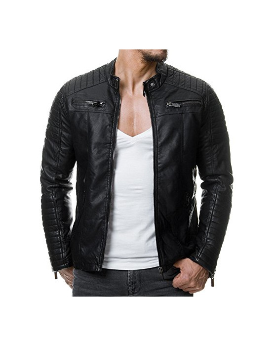 Moda Red Bridge Chaqueta de Hombres Cuero Sintética