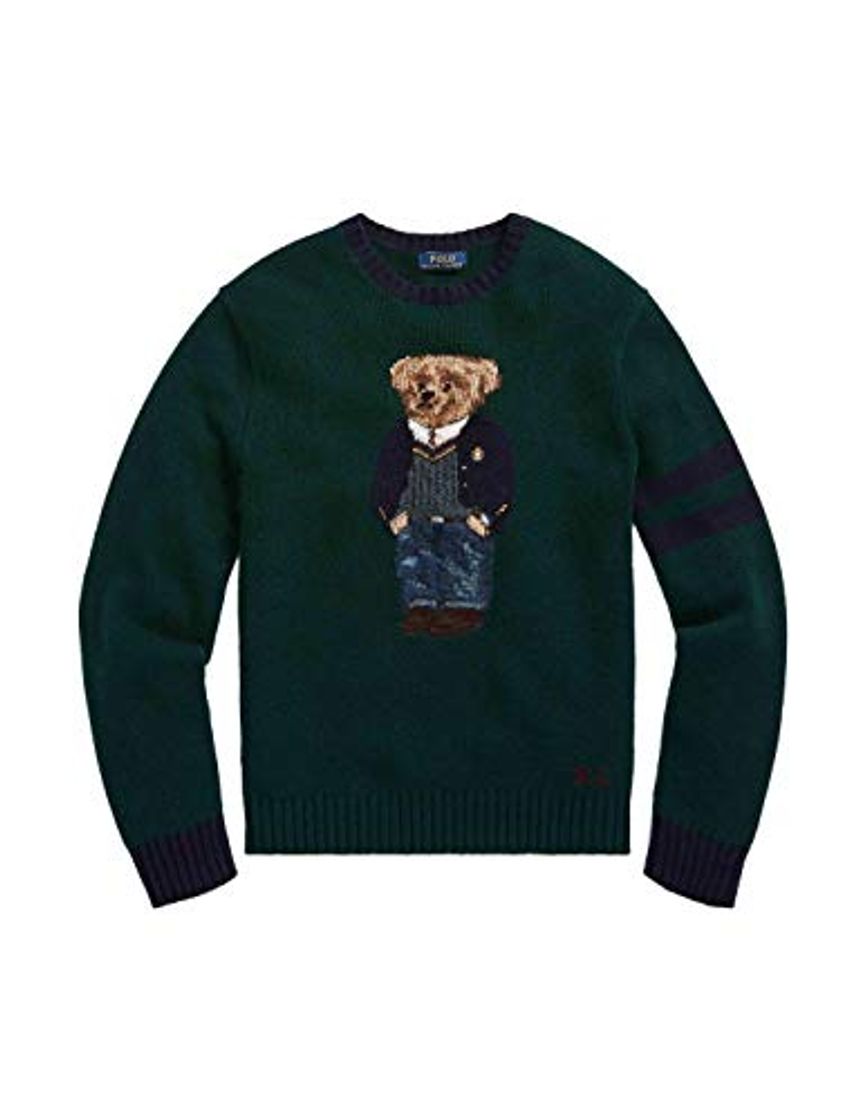 Moda Jersey Ralph Lauren Preppy Polo Bear Verde Hombre Large Verde