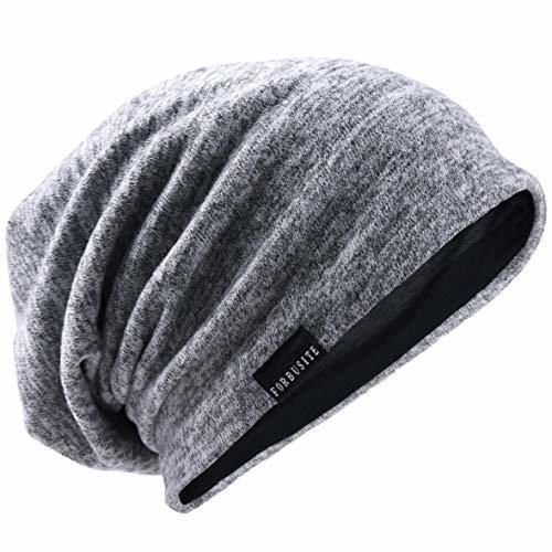 Producto Hombres Slouch Gorrita Tejida Tejer Casquete Largo Holgado Forrado Invierno Verano Sombreros