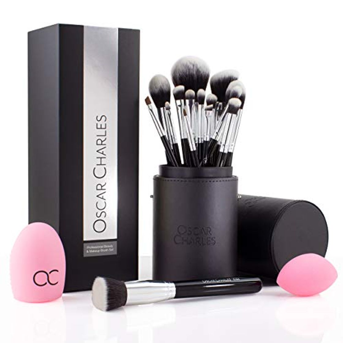 Belleza Set de cepillos de maquillaje de Oscar Charles, pinceles de maquillaje presentados