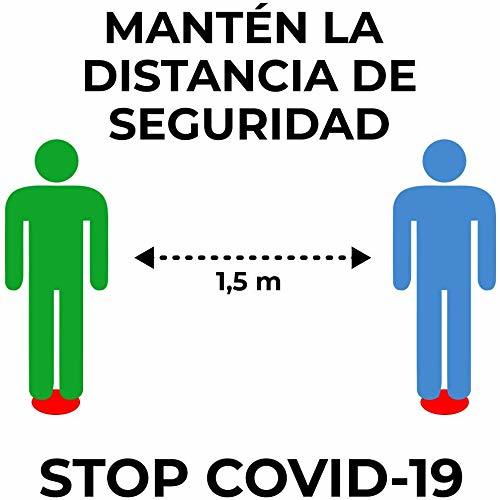 Social Señalización personalizada distancia de seguridad COVID-19 - Medidas de seguridad contra el