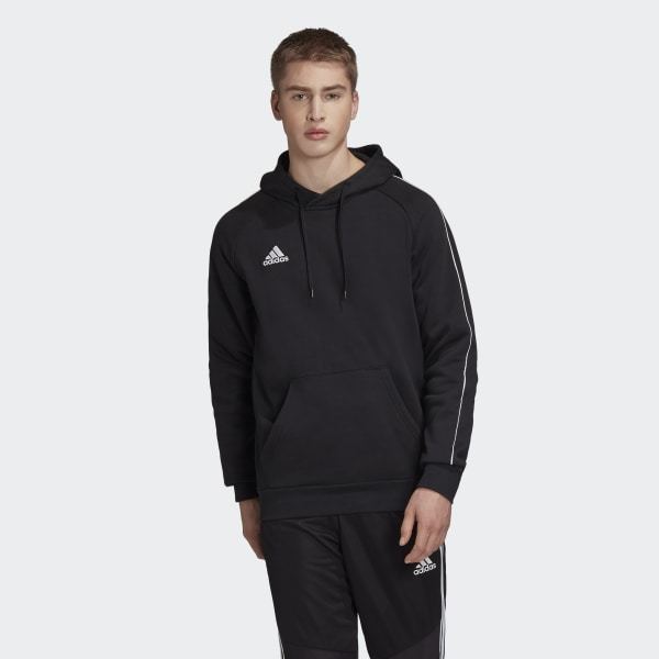 Social adidas Core18 Hoody Sudadera con Capucha, Hombre, Negro