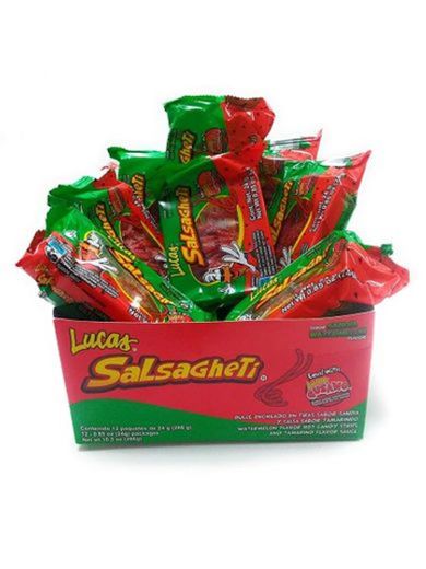 Lucas Salsagheti Watermelon Flavor with Gusanos Tamarind Flavor Sauce