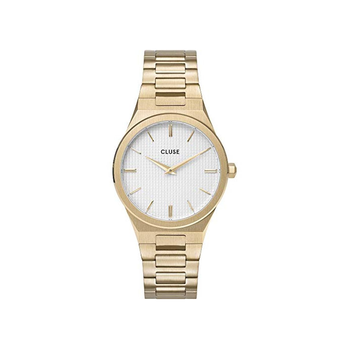 Social Reloj Cluse Vigoureux Dorado Esfera Blanca y Correa Metálica