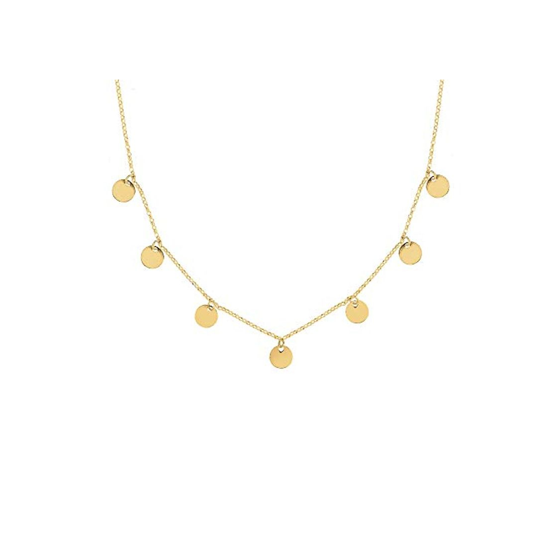 Social SINGULARU ®Collar Mini Moons Oro para Mujer Plata de Ley 925 con baño de Oro de 18k