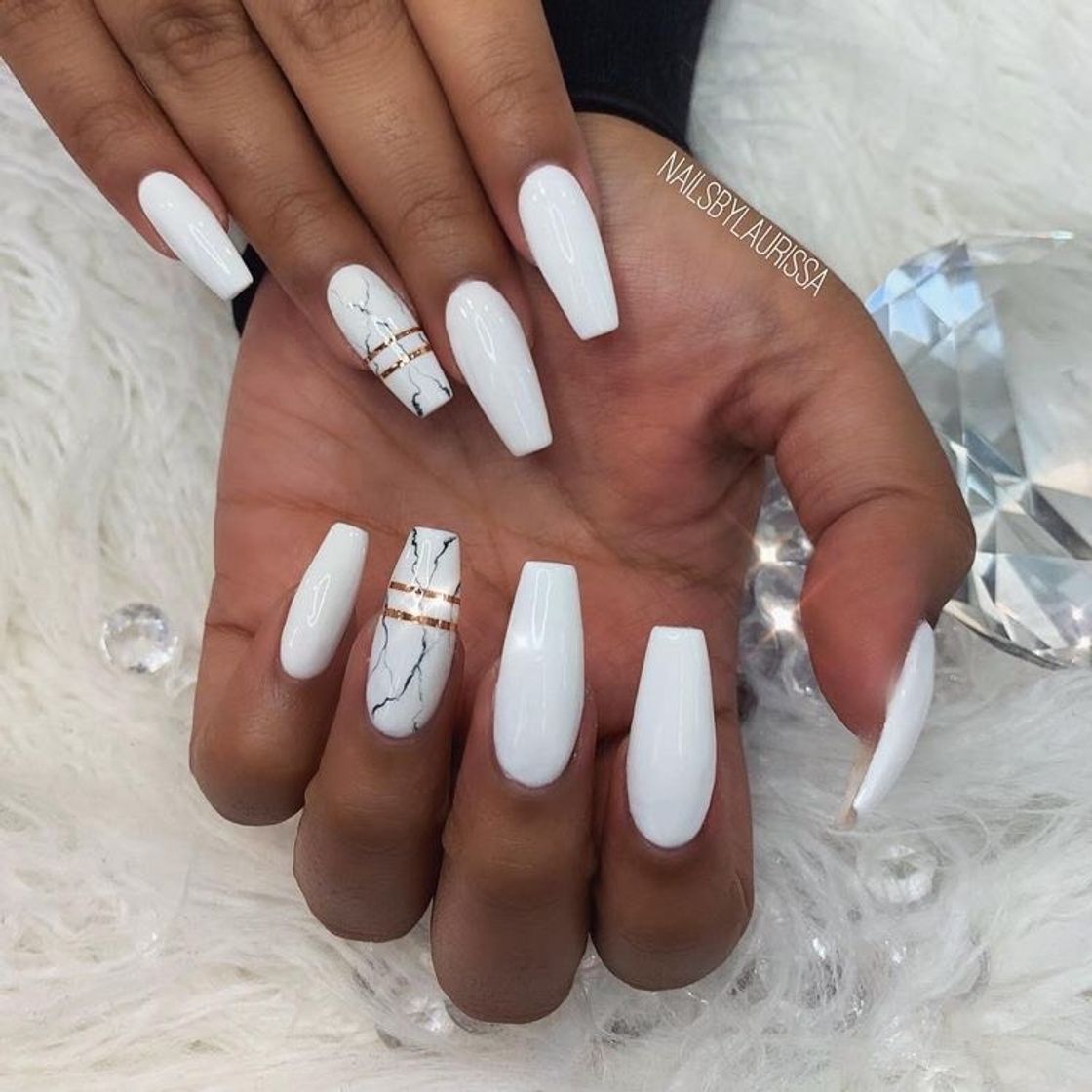Social White nails ☁️