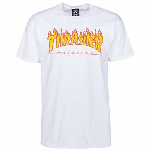 CAMISA THRASHER MAGAZINE FLAME BLANCO - L