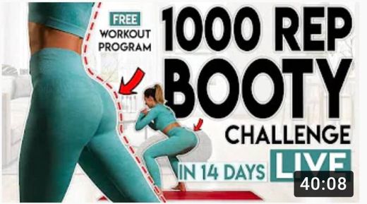 1000 REP BOOTY Workout Challenge - YouTube