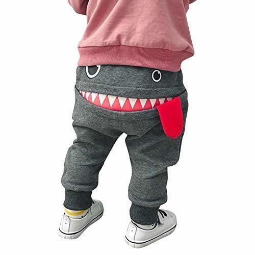 Pantalones Bebé Niños Niñas Chicas Dibujos Animados Tiburón Lengua Harem Pantalones