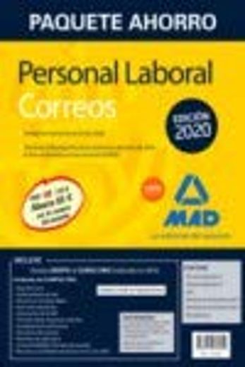 Paquete Ahorro Personal Laboral Correos 2020. Ahorra 65 €