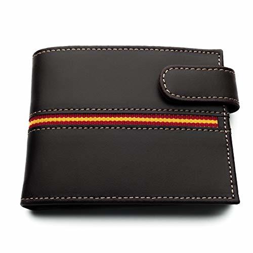 Producto Cartera Hombre Piel Bandera Legado Vox II Marrón con Monedero para Monedas,