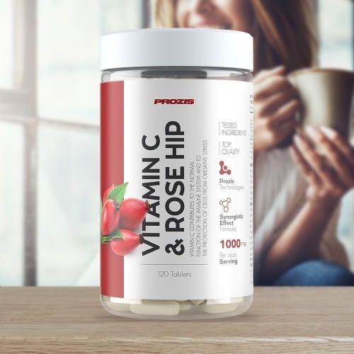 Vitamin C 1000 mg + Rose Hip 120 tabs - Saúde do Atleta | Prozis