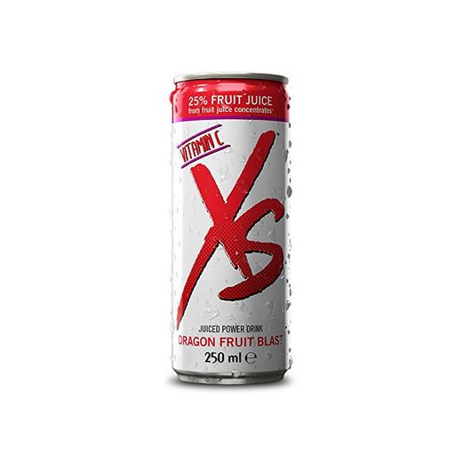 Amway bebida XS Juiced Power Drink Dragon Fruit Blast 1 cartón de 12 latas