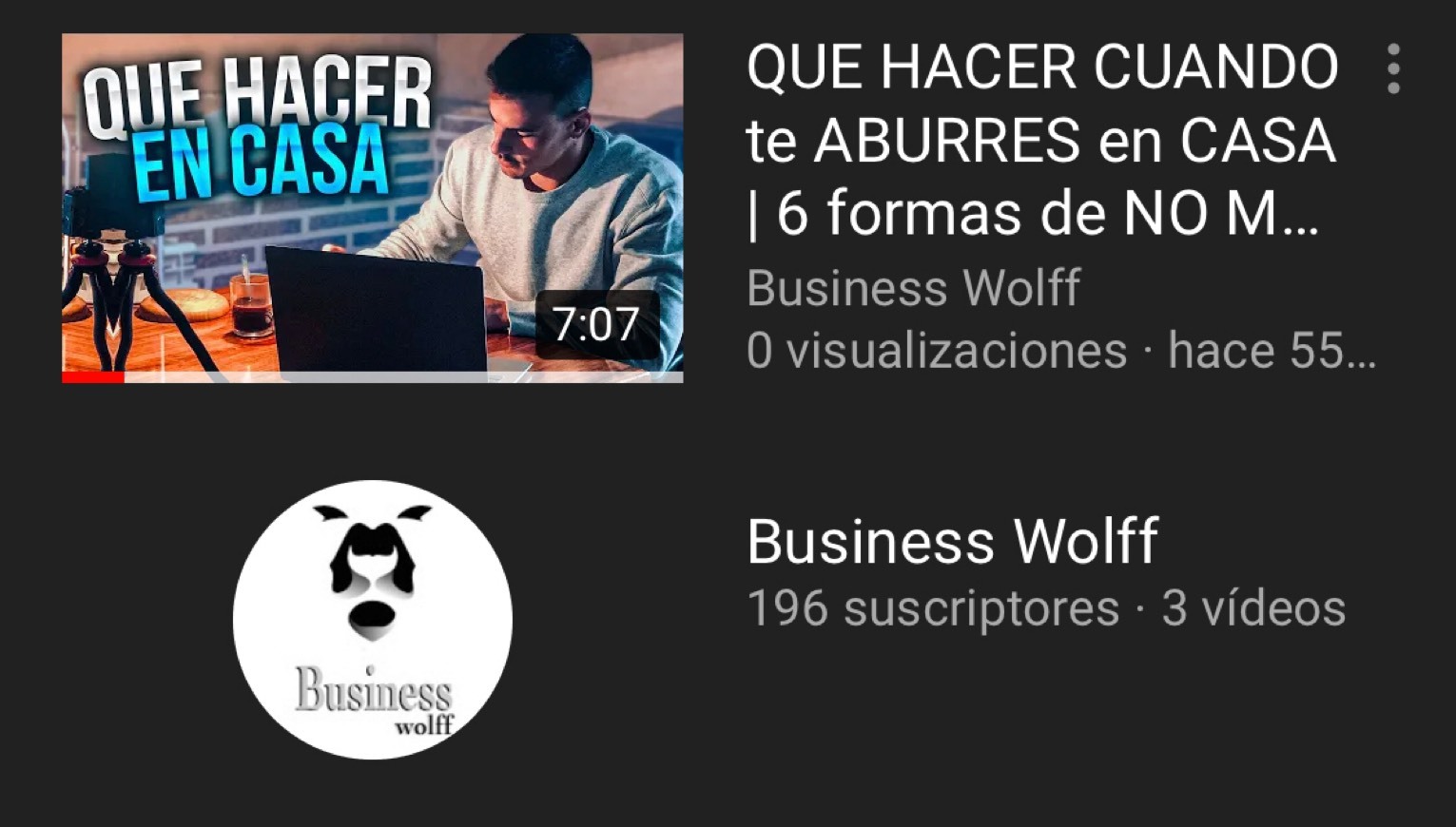 Moda YOUTUBE Business Wolff