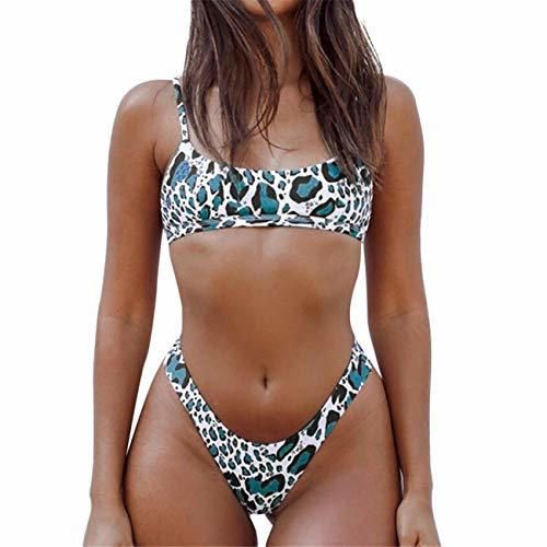 Bikinis Tanga Sexys Push Up Mujer Bikini De Leopardo Sexy para Mujer