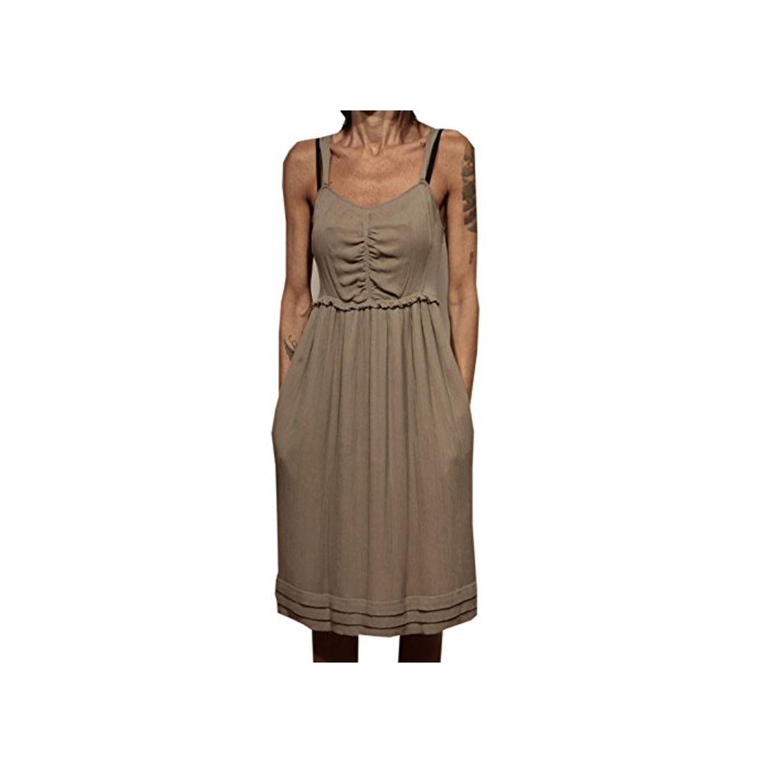 83232 vestito BURBERRY BRIT SETA abito donna dress women [40]