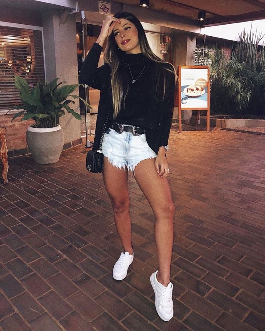 Moda Look com short jeans 🔥