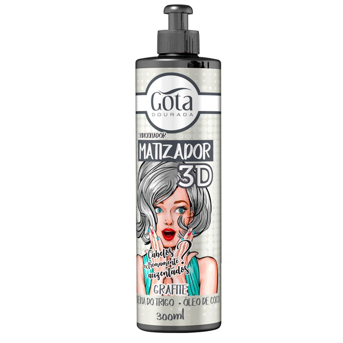 Gota Dourada Condicionador Matizador 3D - Grafite - 300Ml »...