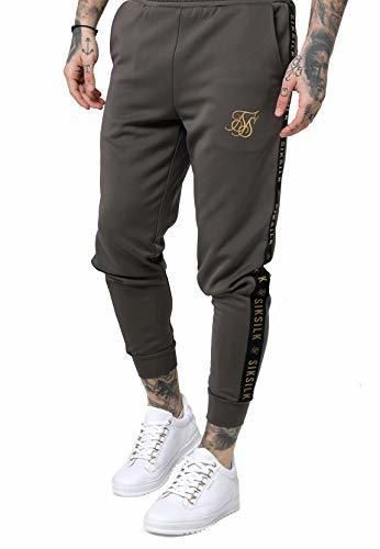 Sik Silk Pantalón Cuffed Cropped Taped Joggers Hombre Large Gris