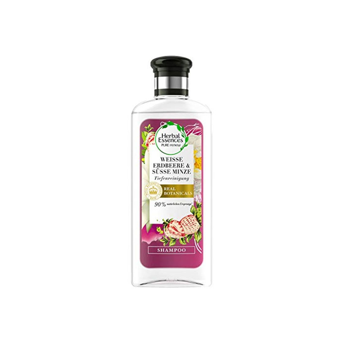 Social Champú Herbal Essences Clean de fresa blanca y menta dulce, paquete de