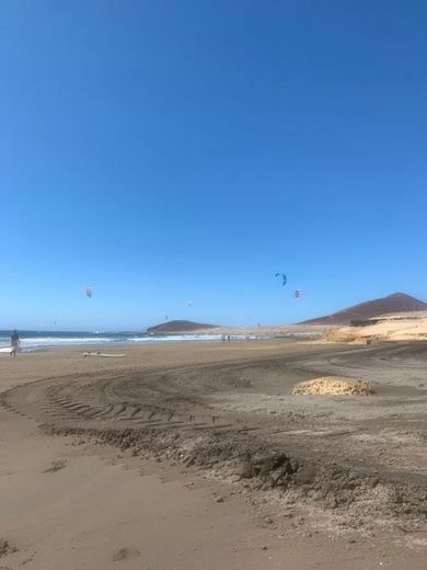 Playa del Médano. Zona de kite surf