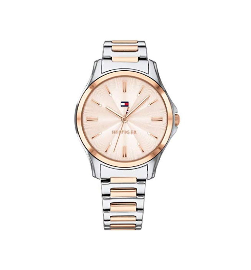 Social Tommy Hilfiger Reloj Analógico para Mujer de Cuarzo con Correa en Acero