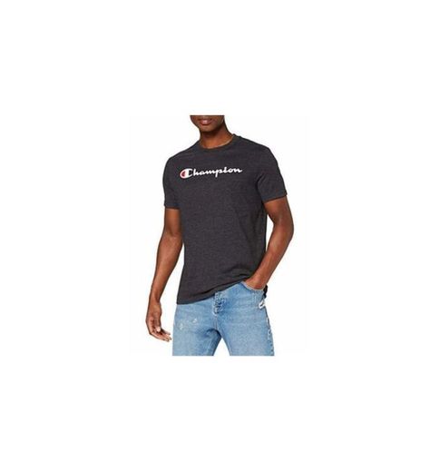 Champion Classic Logo para Hombre Camiseta, Negro