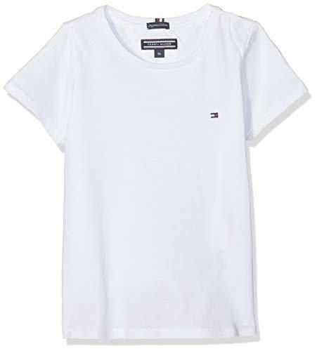 Productos Tommy Hilfiger Girls Basic Cn Knit S/s Camiseta, Blanco