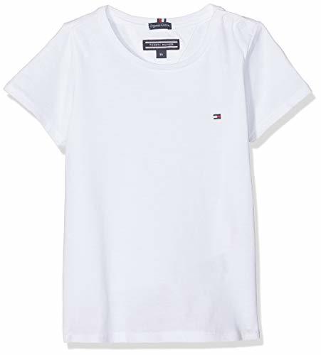 Producto Tommy Hilfiger Girls Basic Cn Knit S/s Camiseta, Blanco