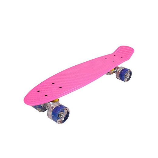 Penny ABEC - 7 - Monopatín skate board con ruedas LED iluminación