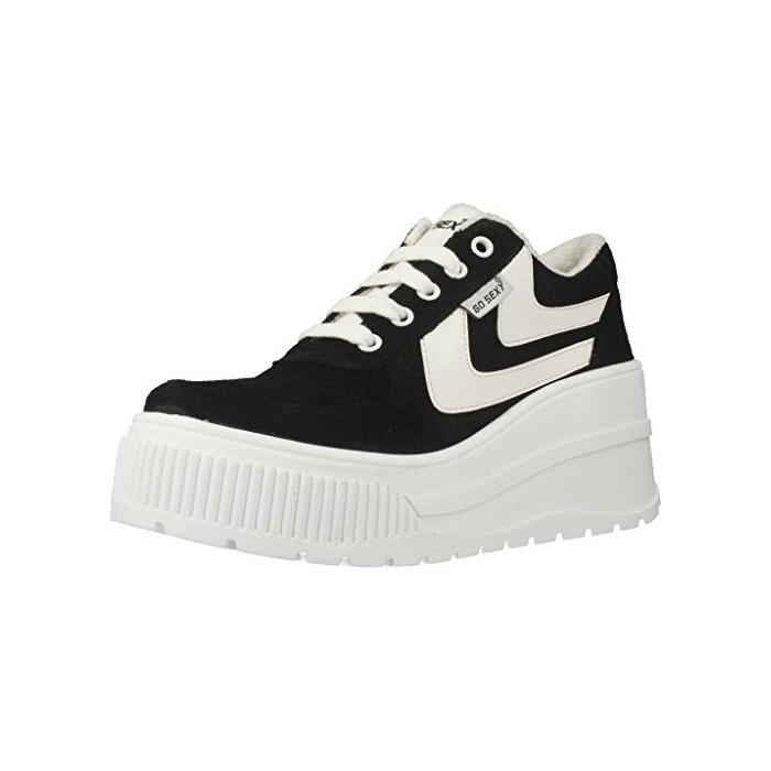 Social Calzado Deportivo para Mujer, Color Negro
