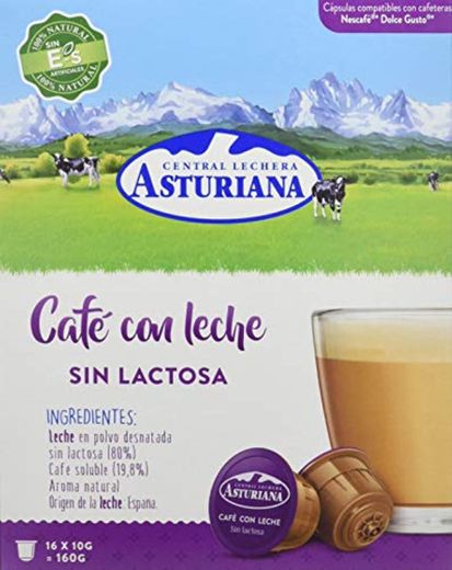 Central Lechera Asturiana Cápsulas de Café con Leche Sin Lactosa