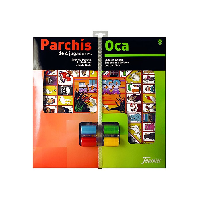 Producto Fournier - Tablero Parchís/Oca y fichas, 40 x 40 cm, para 4