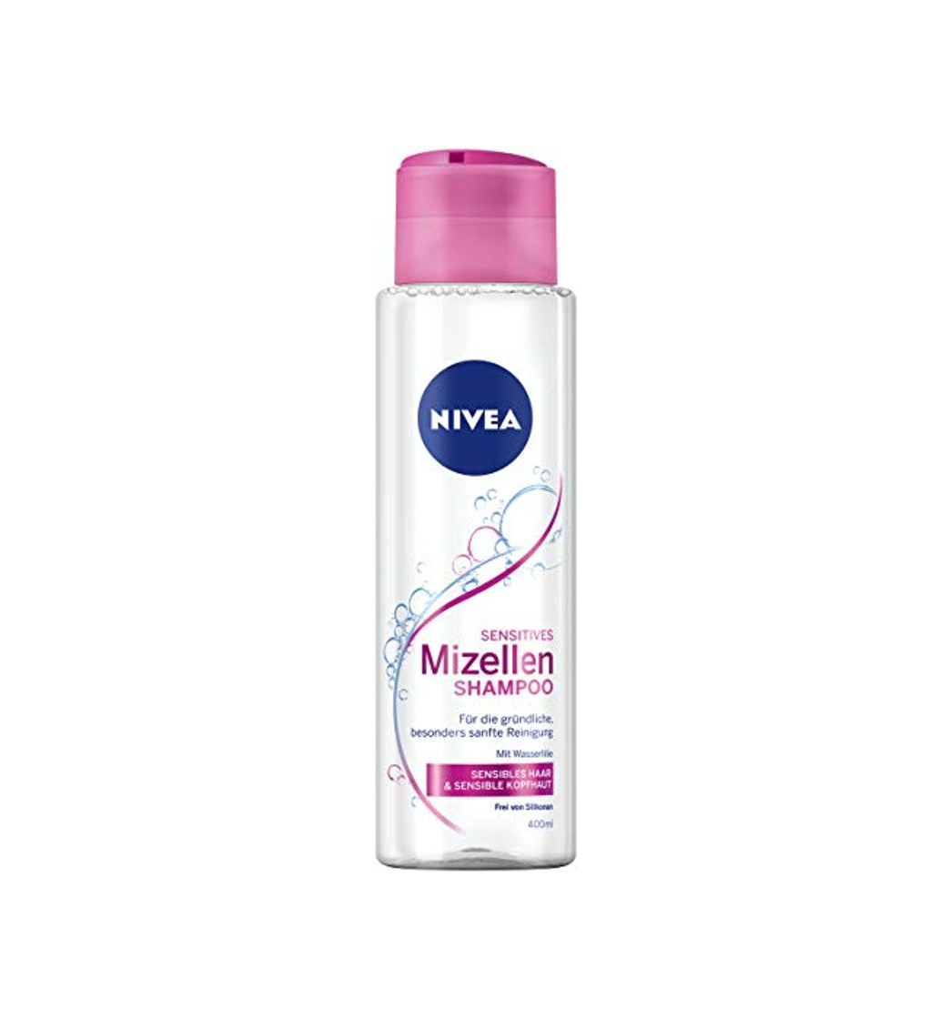 Product Champú Nivea Mizellen para cabello sensible, sin silicona, 3 unidades