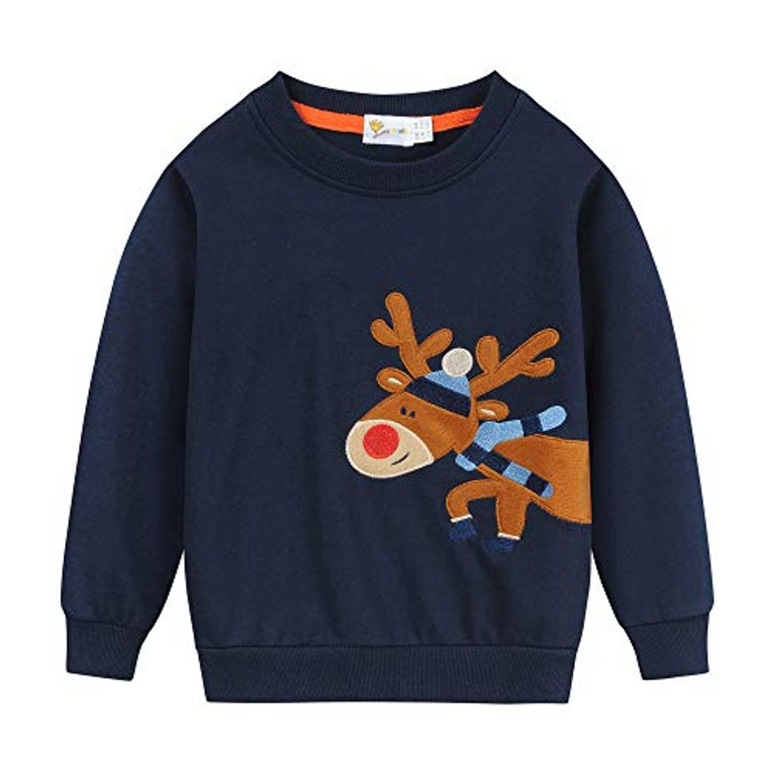 Social EULLA Sudadera de Navidad para bebé de 1 a 7 años #4 Navidad reno 5 años