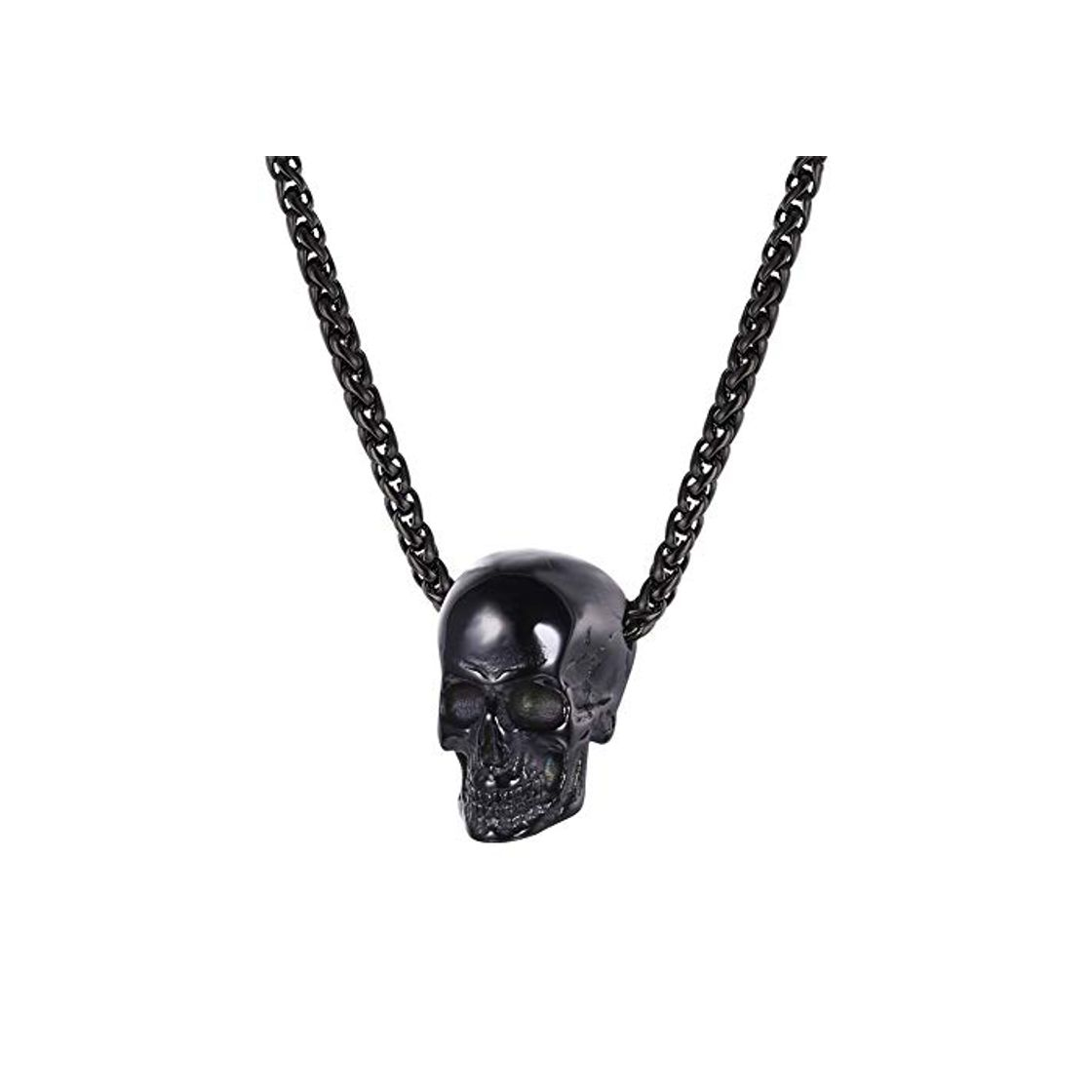 Moda U7 Grande Calavera Cráneo Collar con Colgante de Hombre Mujer