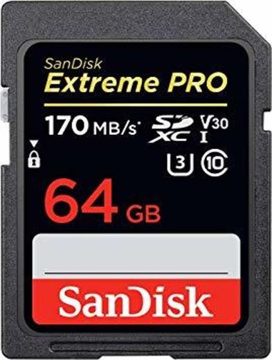 SanDisk Extreme PRO 64GB SDXC Memory Card up to 170MB/s