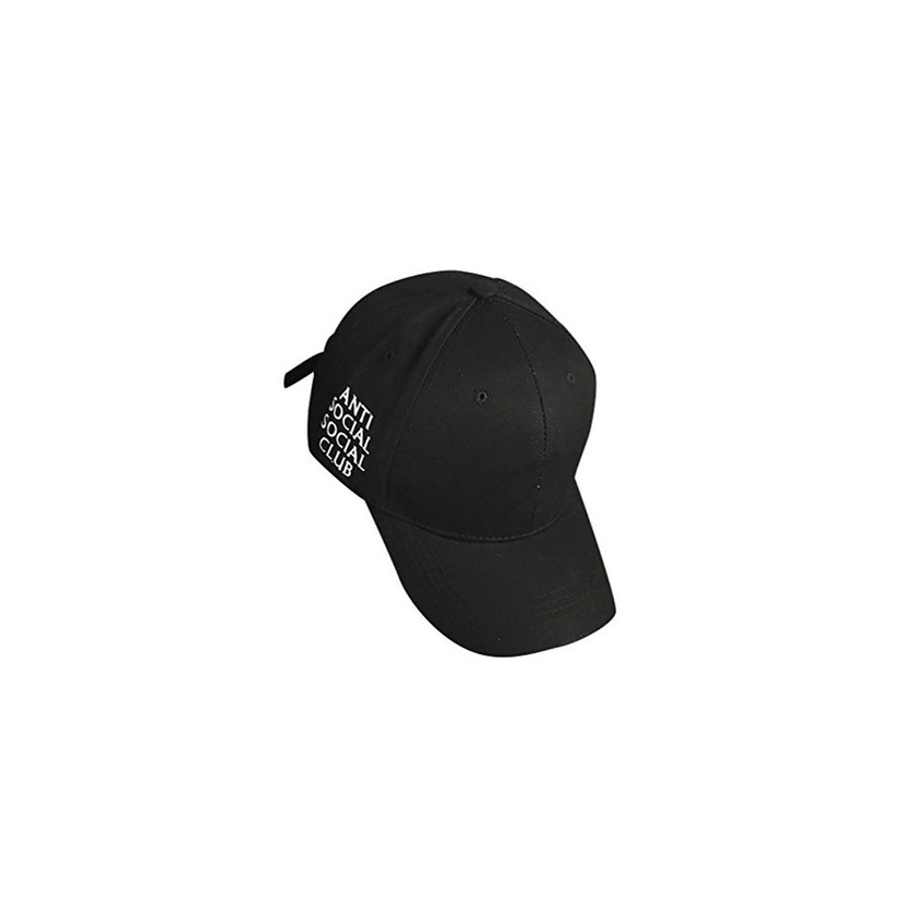Social MissFox Unisex Casual Motocicleta Gorra De Béisbol Deporte Sombrero De Sol Negro
