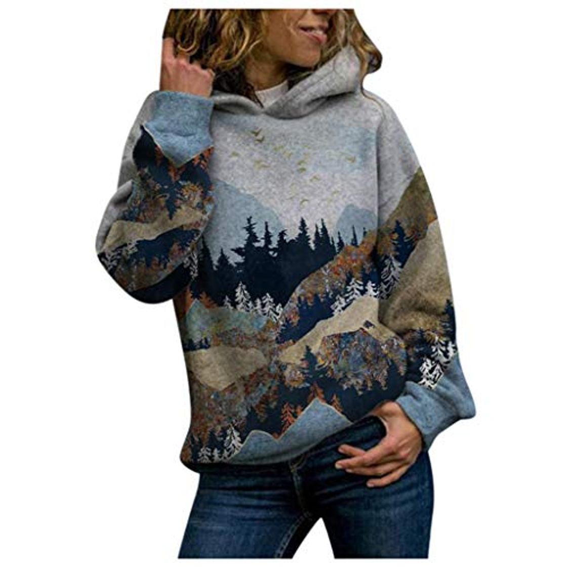 Fashion Overdose Sudadera Mujeres Manga Larga Blusa Carta Imprimir Sudadera Pullovers OtoñO CáLido Tops De Invierno Outwear