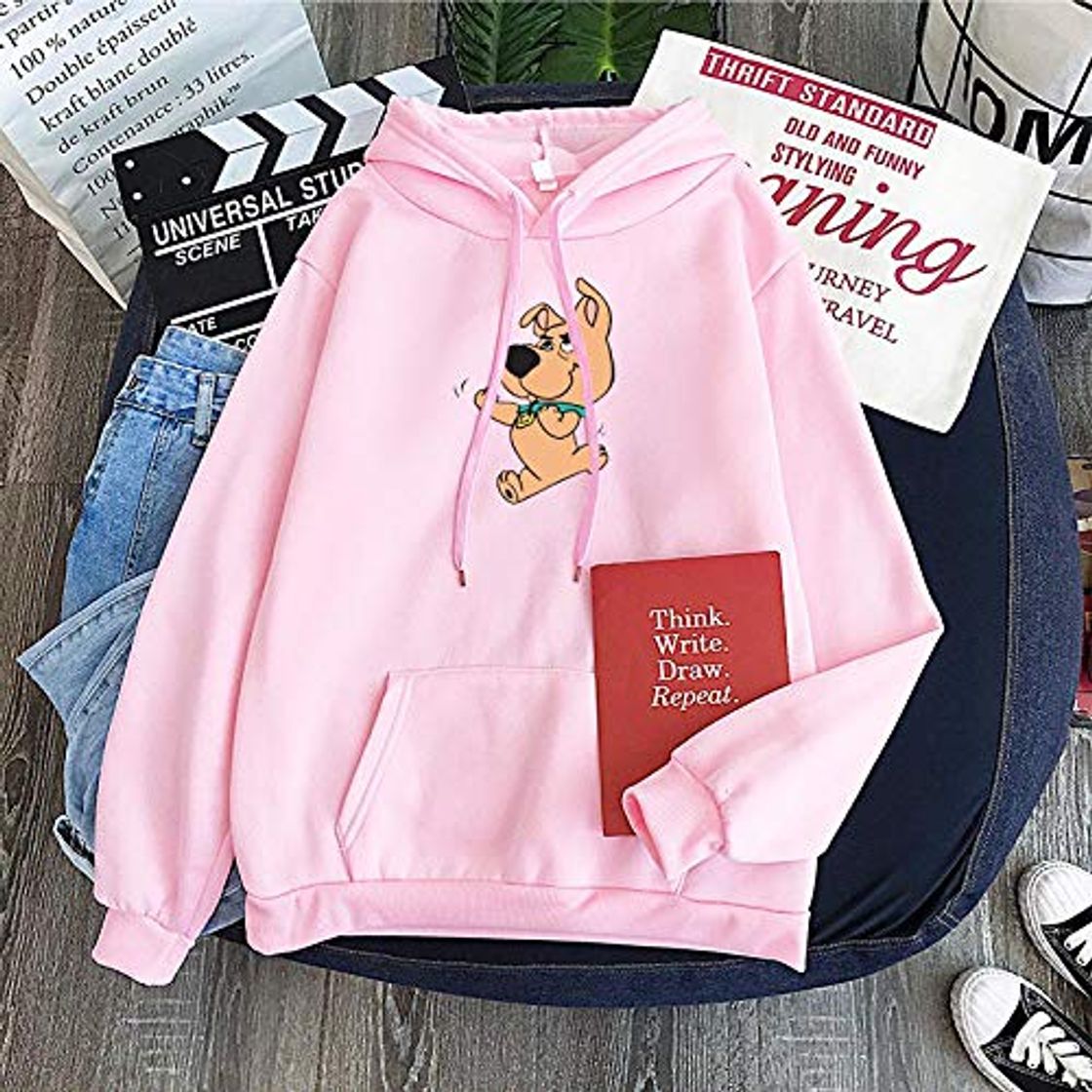 Fashion Hoodie Suéter Lindo Perro Impreso Sudaderas con Capucha De Dibujos Animados Mujeres Otoño Invierno Manga Larga Cálido Kawaii Sudadera Casual con Capucha Jerseys De Gran Tamaño