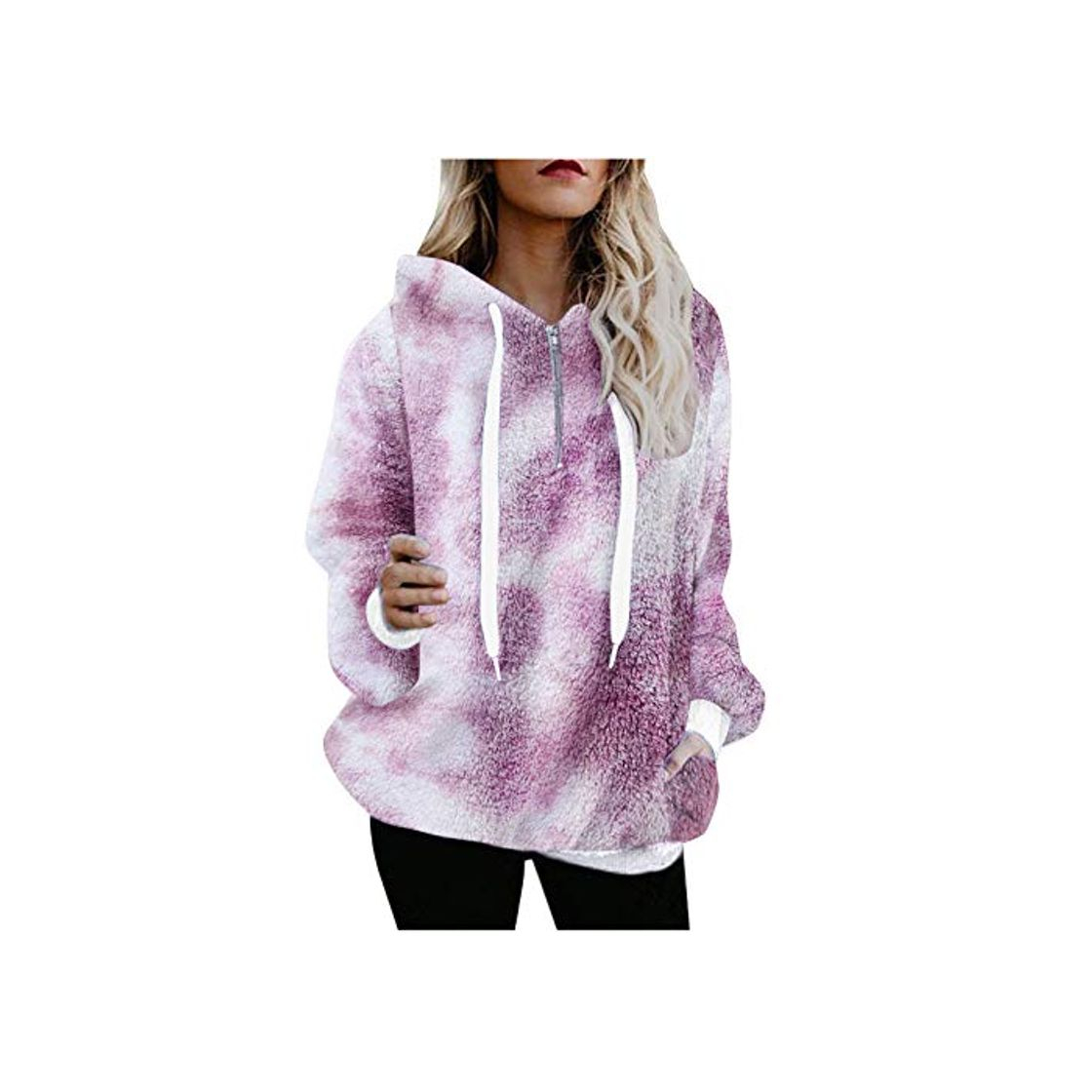 Social Mujer Sudadera Caliente y Esponjoso Tops Chaqueta Suéter Abrigo Jersey Mujer Otoño-Invierno