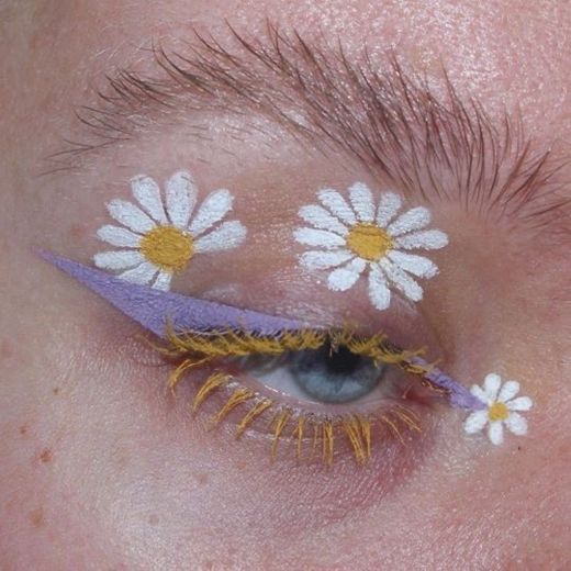 maquiagem com flor 🌼✨