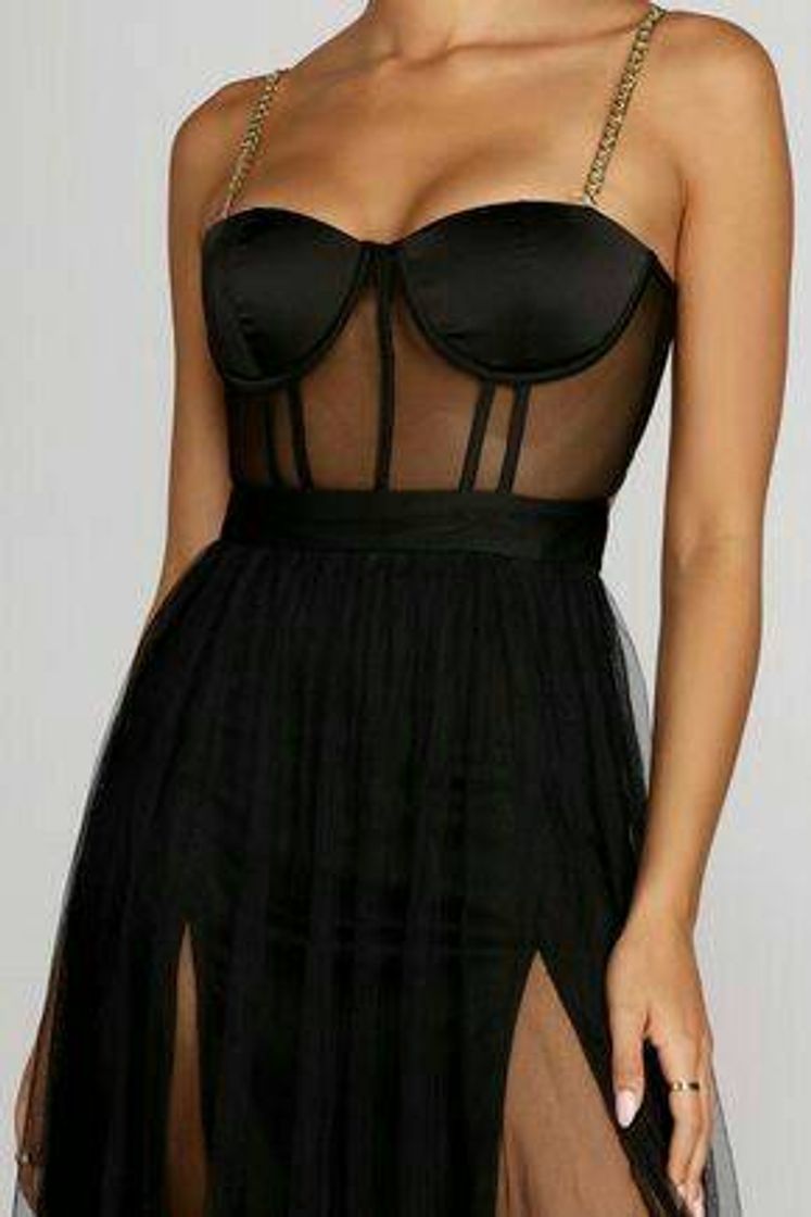 Moda black dress