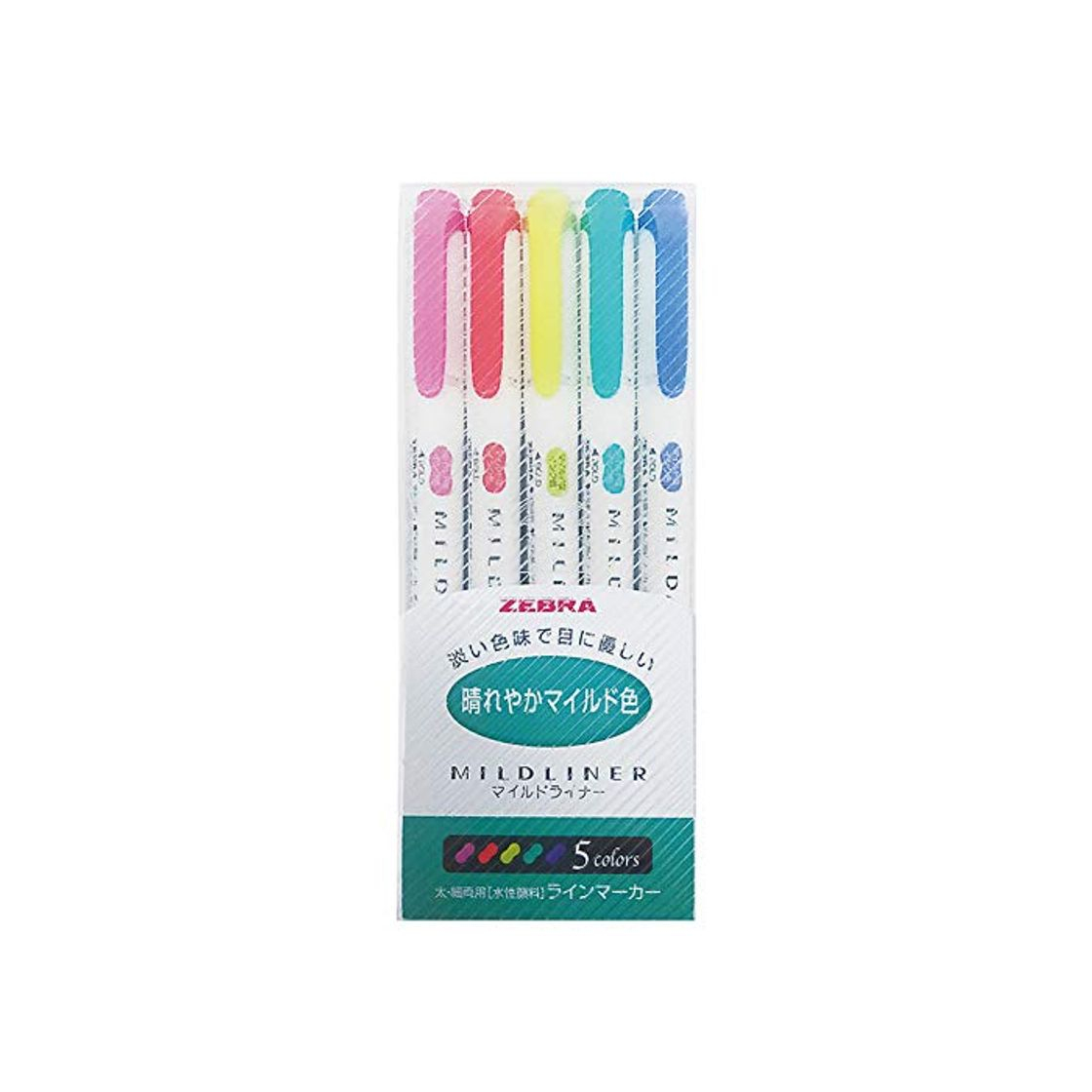 Product Zebra Highlighter Mildliner, 5 Bright Color Set