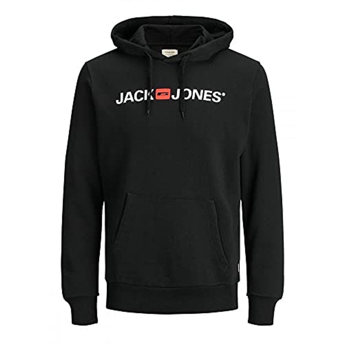 Moda JACK & JONES Jjecorp Logo Sweat Hood Noos Capucha, Negro