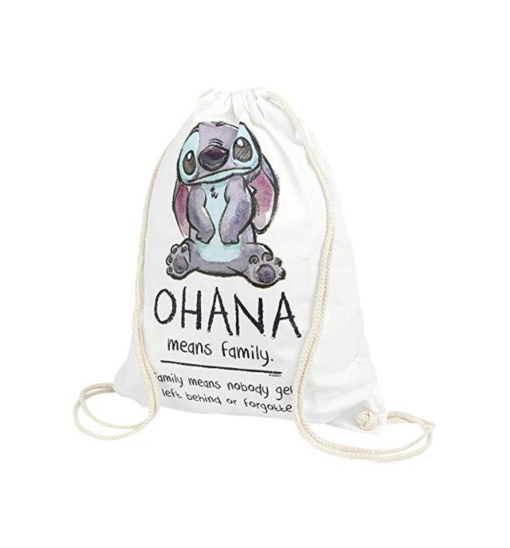 Fashion Lilo & Stitch Ohana Unisex Bolsa Deporte Blanco