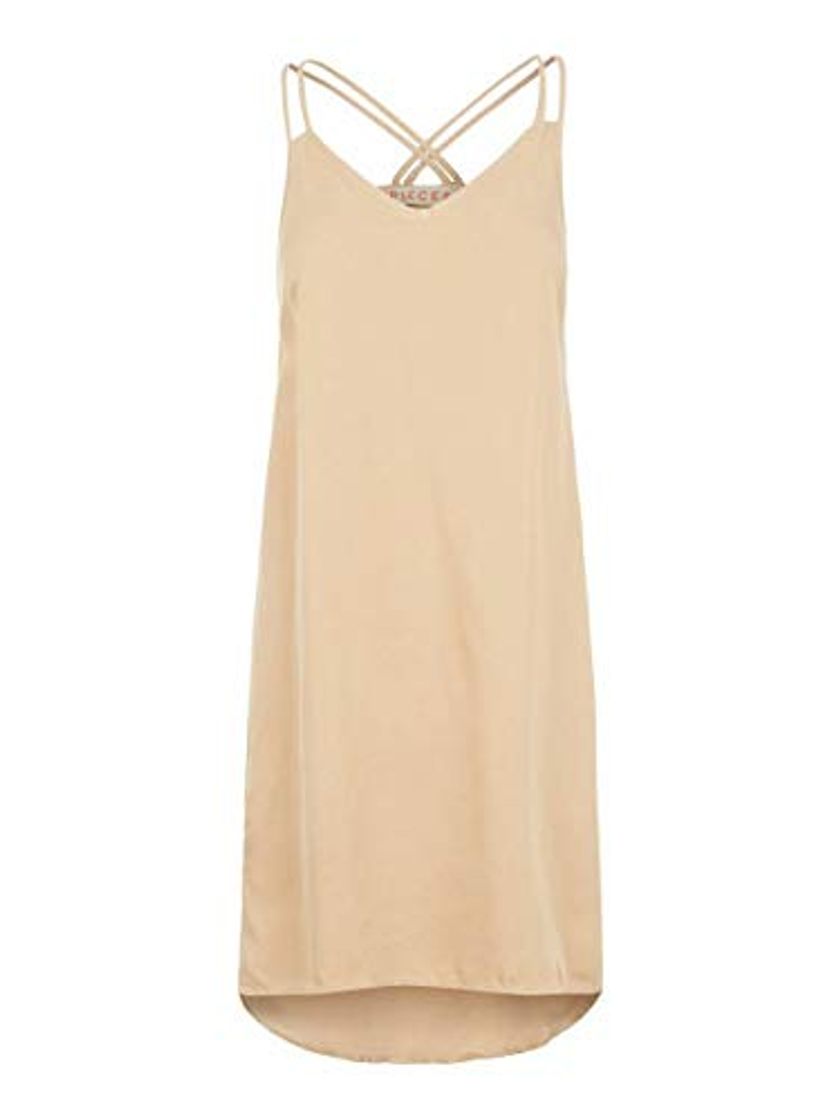 Moda PIECES PCWHY Milla Strap Lyocell Dress-BI BC Vestido