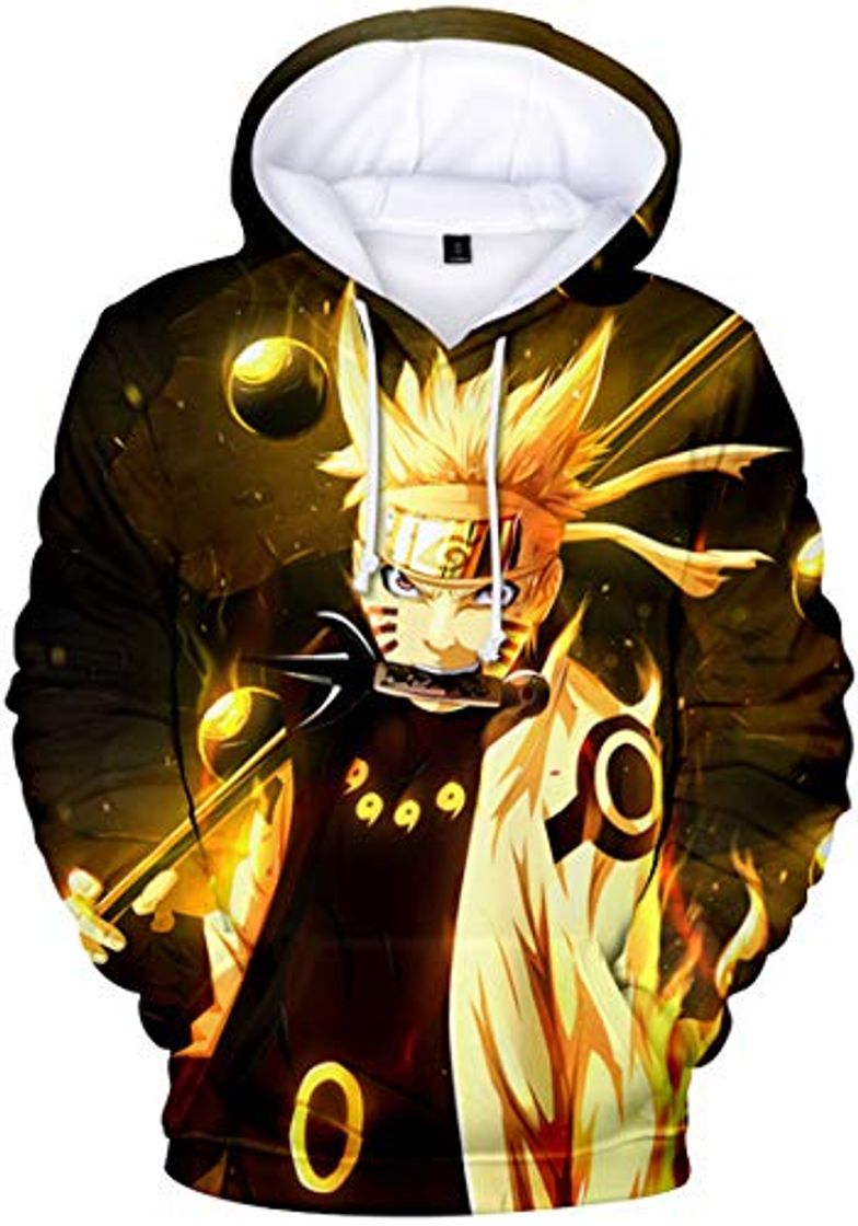 Moda OLIPHEE Naruto 3D Fanáticos Impresión Anime Sudadera con Capucha Deportivo Sasuke Uzumaki