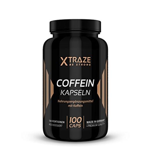 Cafeina capsulas 200mg de dosis alta - 100 cápsulas - De calidad
